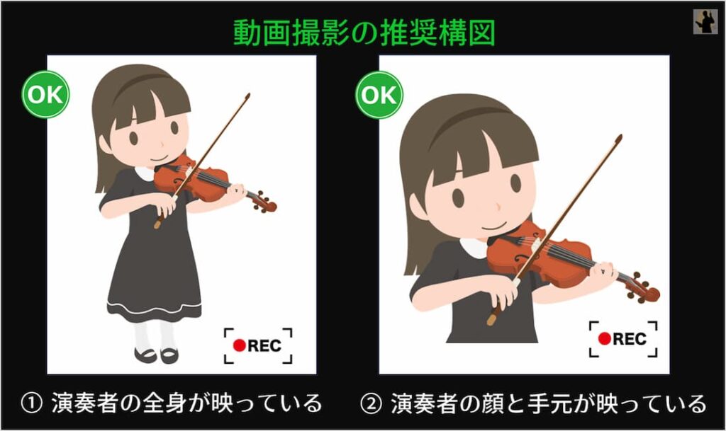 全日本弦楽コンクール 動画推奨構図